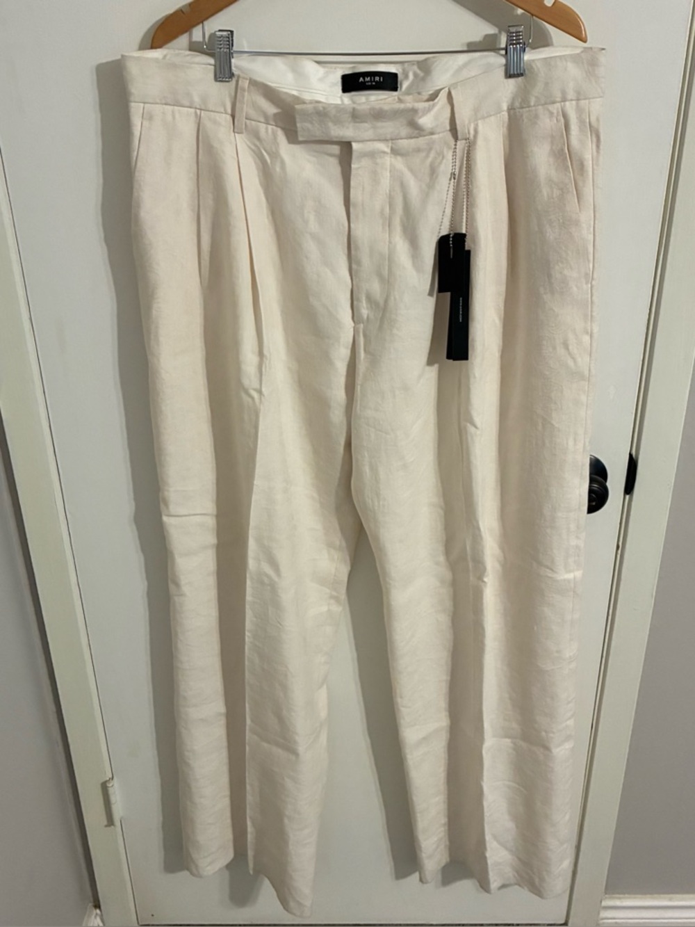 AMIRI Cream Pleated floral Chinos NWT